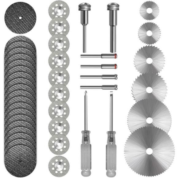 Cutting Wheel Set Compatible with Plastic 36pcs for Rotary Tool, HSS Circular - Picture 1 of 7